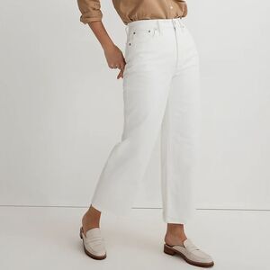 Madewell NWT Petite Perfect Vintage Wide Leg Crop Jeans Size 33P High Rise
